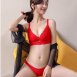 蕾絲透氣小V無鋼圈成套內衣