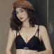 小挖孔凸紋蝴蝶結美胸無鋼圈成套內衣