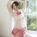 透膚襯衫蝴蝶領結學生服
