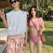 情侶泳衣(女長褲三件式、男海灘褲)