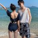情侶泳衣(女長褲三件式、男海灘褲)