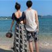 情侶泳衣(女長褲三件式、男海灘褲)