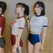 學院風短袖兩件式泳衣