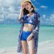 情侶泳衣(女短褲三件式、男海灘褲)