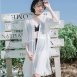 長袖蕾絲中長版開衫防曬外罩罩衫
