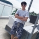情侶泳衣(女裙裝三件式、男海灘褲)