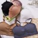 肩帶可調小抓皺裸氨棉質乳膠杯心小可愛